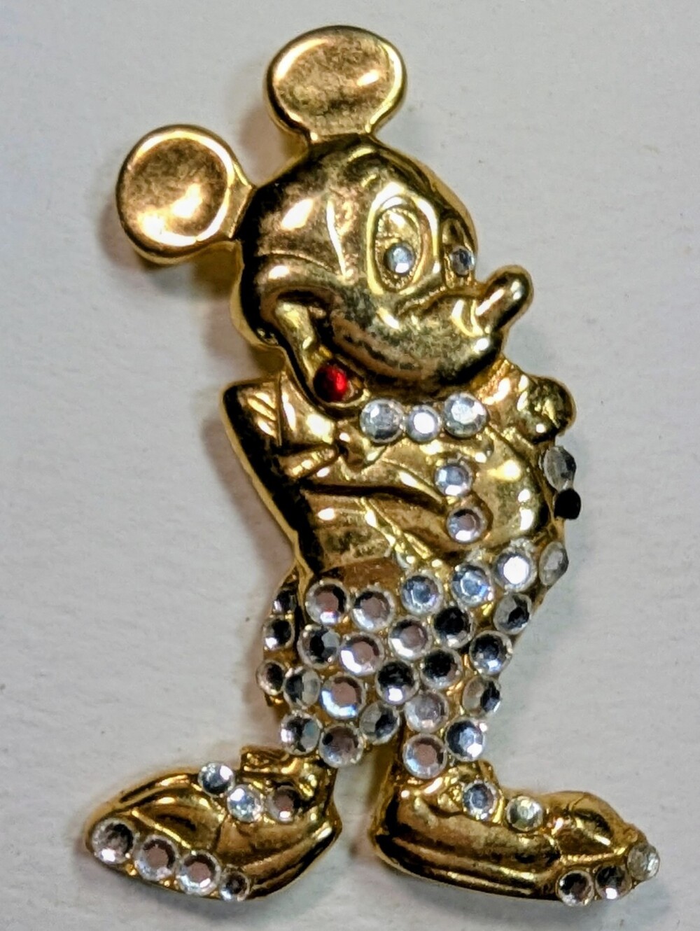 Wendy Gell Disney Mickey Mouse Pave Gold With Crystal Stones.